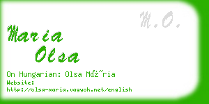 maria olsa business card